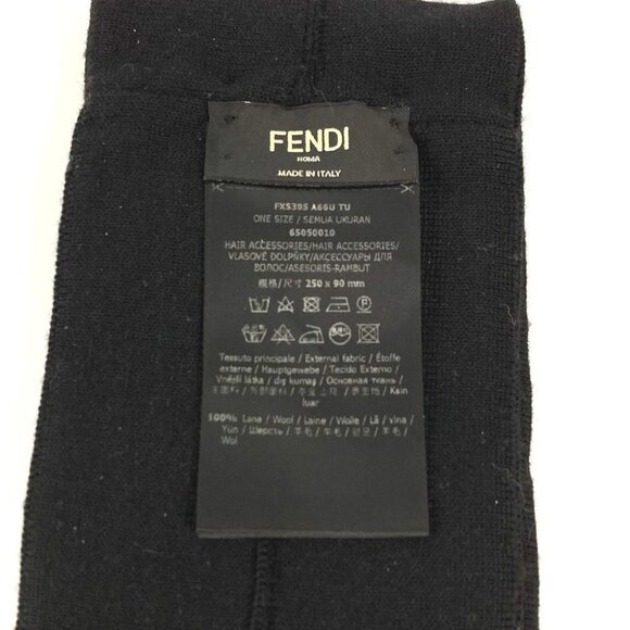 FENDI FXS385 logo Accessories Headbands hair band wool Black main image 9